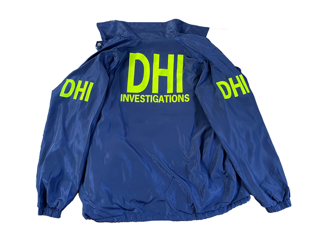 U.S. Thot Patrol / DHI Raid Jacket- Blue with Reflective Yellow Letter –